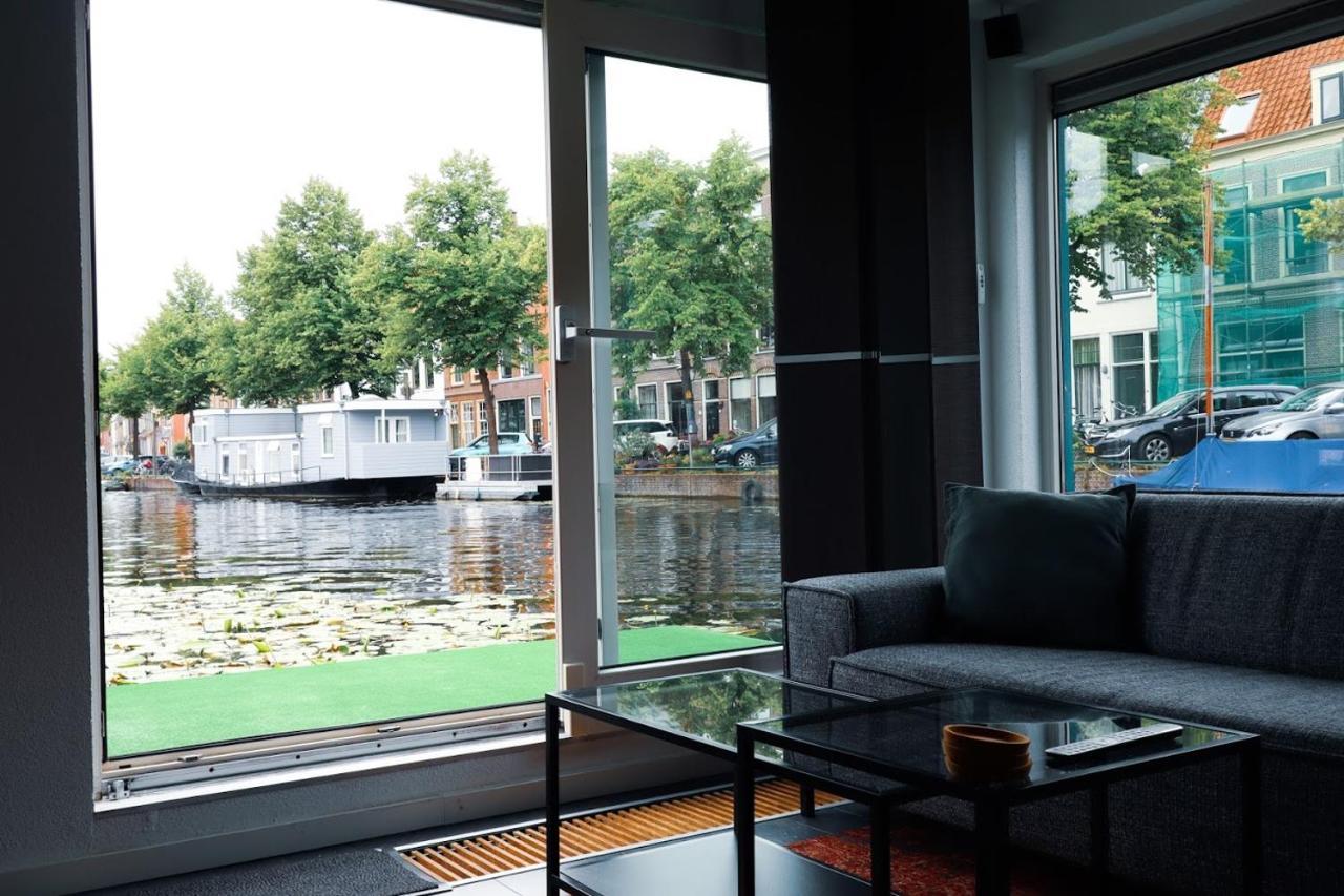 Beautiful Houseboat In The Centre Of Leiden Leida Esterno foto
