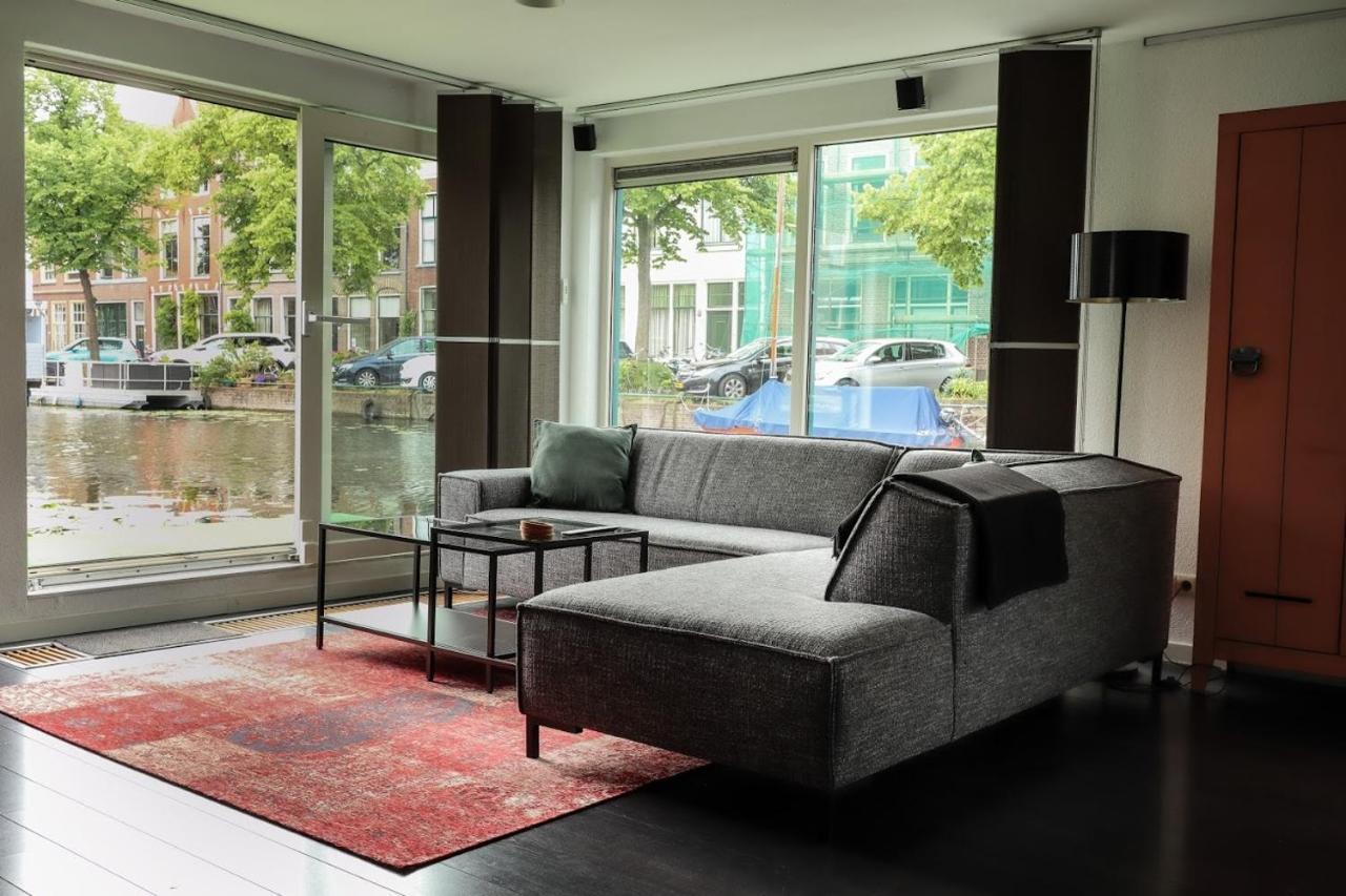 Beautiful Houseboat In The Centre Of Leiden Leida Esterno foto